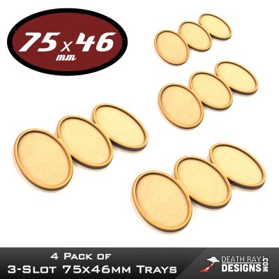 Battle Trays 3-Slot 75x46mm Oval (movement tray 4-pack)