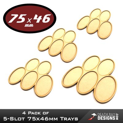 Battle Trays 5-Slot 75x46mm Oval (movement tray 4-pack)