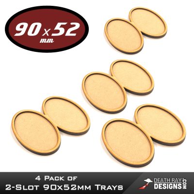 Battle Trays 2-Slot 90x52mm Oval (movement tray 4-pack)