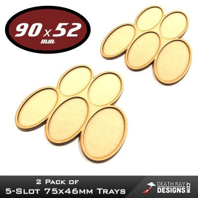 Battle Trays 5-Slot 90x52mm Oval (movement tray 2-pack)